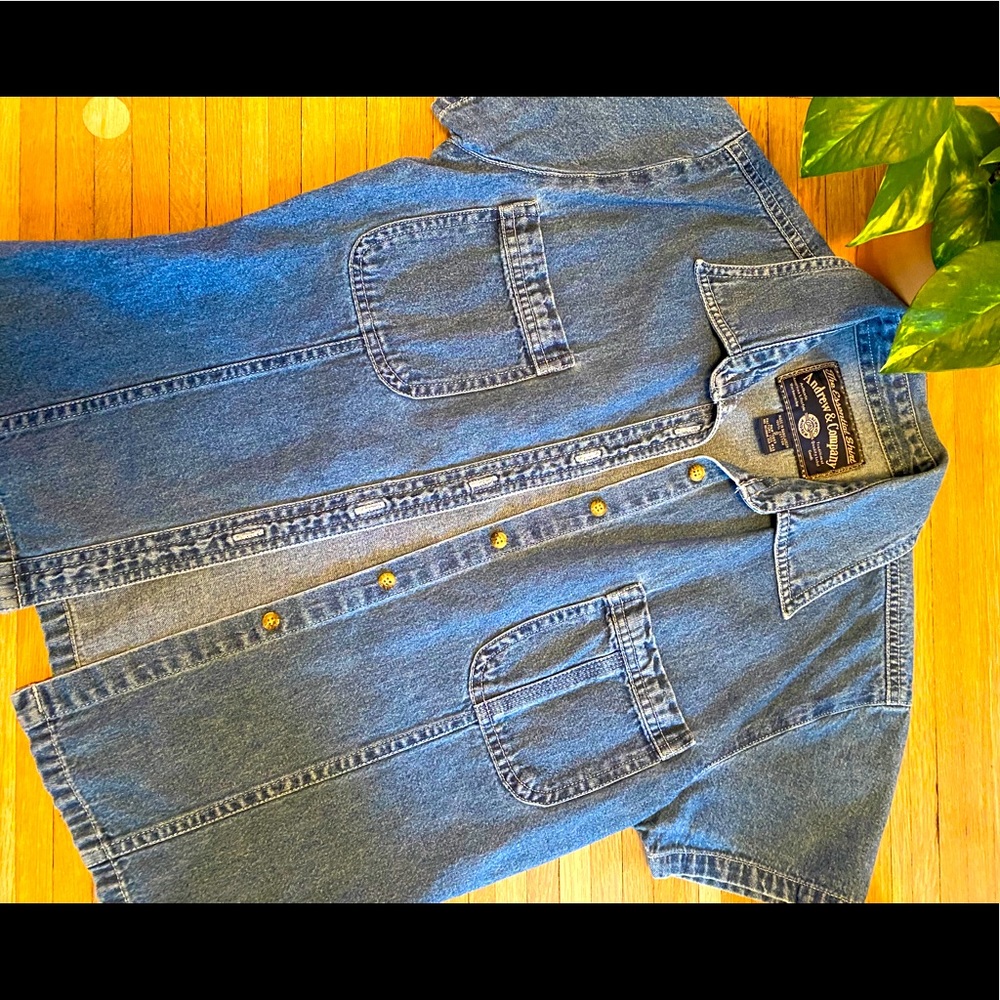 Andrew&Company- Jean short Sleeve Shirt - Picture 6 of 7